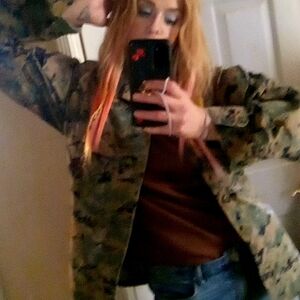 Vintage distressed digi-camo USMC jacket